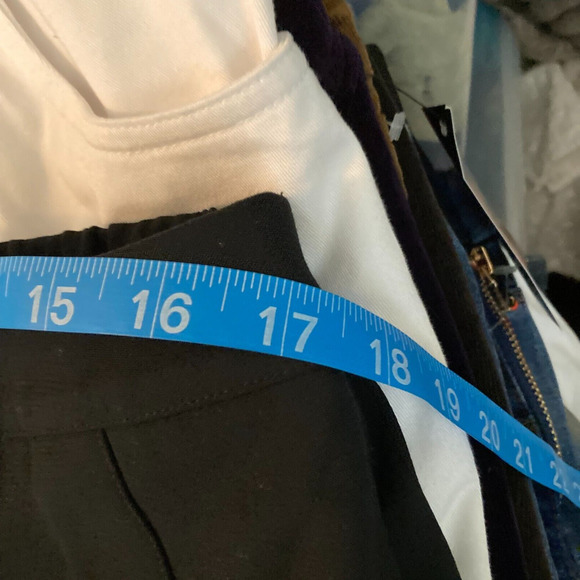 H By Halston Pants Womens Sz‎ 14 Black Cropped Capri Wide Leg Dress Stretch - Picture 8 of 11